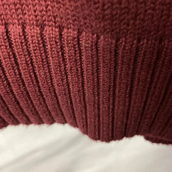 POLO BY RALPH LAUREN MENS SIZE LARGE 100% COTTON 3/4 ZIP SWEATER WINE COLOR EUC - Picture 11 of 14